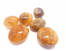 GALET QUARTZ HEMATOIDE JAUNE