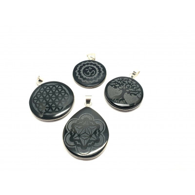 OBSIDIENNE NOIRE GRAVéE