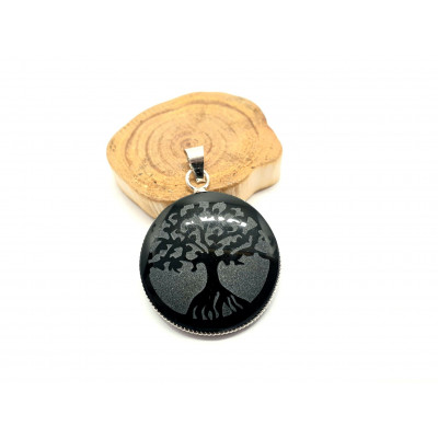 OBSIDIENNE NOIRE GRAVéE