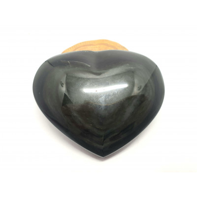 OBSIDIENNE OEIL CELESTE COEUR 7 CM