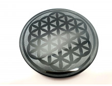 PLAQUE OBSIDIENNE NOIRE GRAVéE