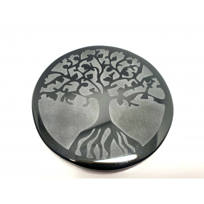 PLAQUE OBSIDIENNE NOIRE GRAVéE