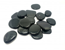 OBSIDIENNE NOIRE GALET PLAT