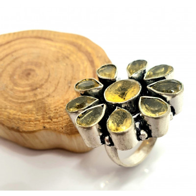 BAGUE CITRINE NATURELLE T53