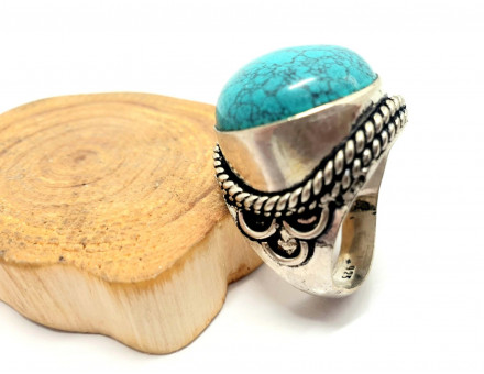 BAGUE TURQUOISE NATURELLE T54