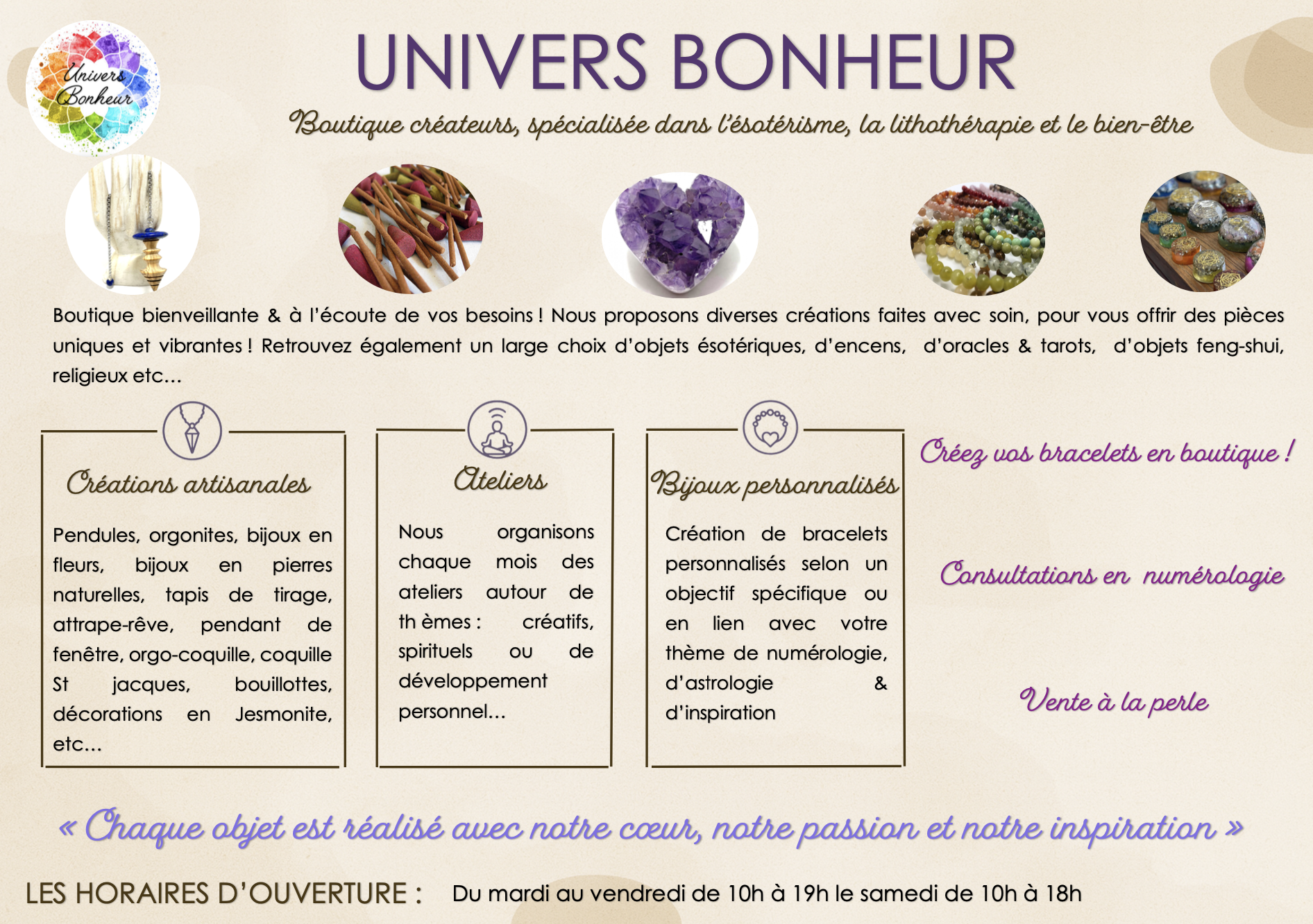 BOUTIQUE LITHOTHÉRAPIE ÉSOTÉRIQUE